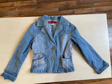 Džínová bunda/sako, vel s spíše xs, big bell, xs