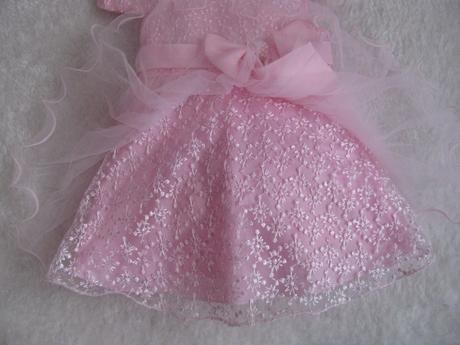 Krásné růžové sváteční šaty, pretty girl,68