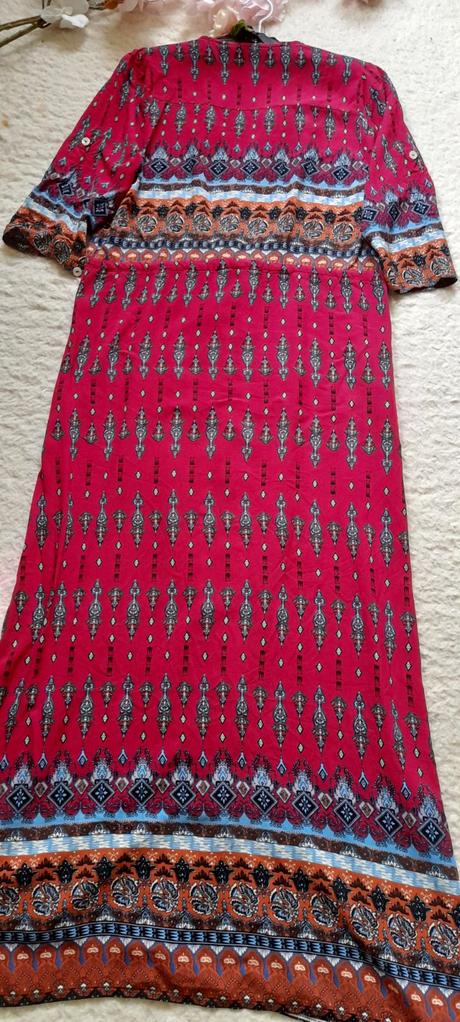 Vzorované letní dlouhé šaty, l