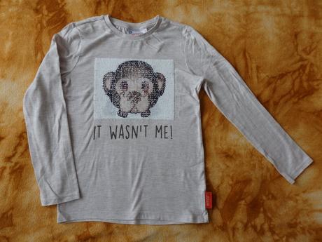 Tričko s opičkou emoji, c&a,134