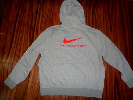 Šedá melírovaná bavlněná mikina nike, nike,l