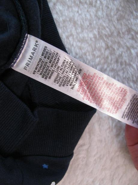 Tmavě modrá bavlněná mikina, 74