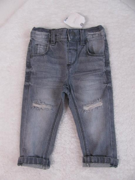 Frajerské šedé trhané džíny next unisex, next,74