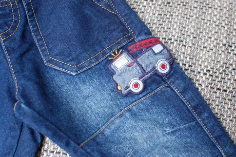 Parádní džínečky s hasičem, velikost 80/86, bluezoo,80