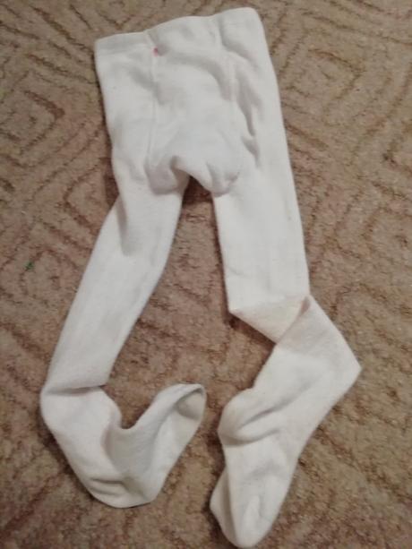 Bílé punčošky s krásným vzorem-86-92, f&f,86