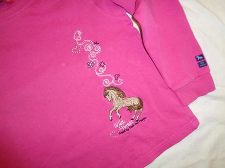 Sytě růžová mikina s koníčkem, pepperts,140