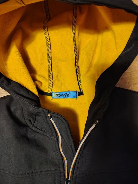 Dětská černá softsheelová bunda kugo 12 let, kugo,152