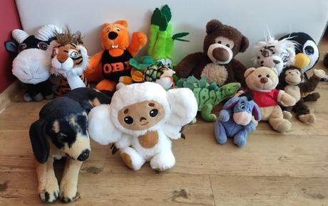 Plyšáci - ijáček, medvěd, dinosaurus, bobr, tygr, 