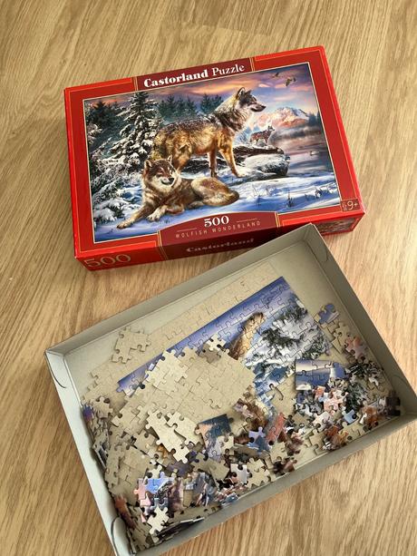 Puzzle vlci v zimě, 
