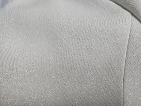 Krémový kabátek sako sáčko třpytivý velikost m, m