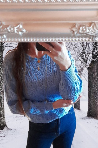 Only copánkový elegantní modrý svetřík, only,s