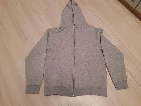 Šedivá mikina s kapucí vel. 10-12 let, h&m,146