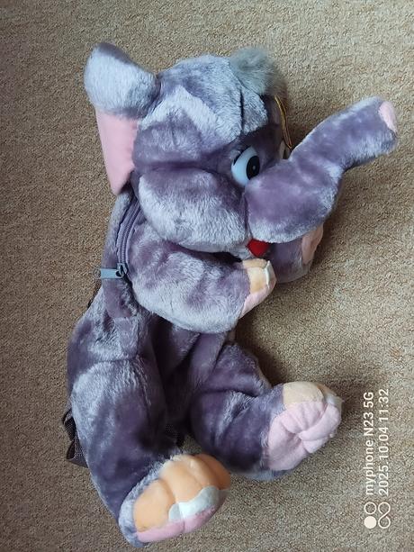 Batoh šedý salon "hračky s úsměvem", 