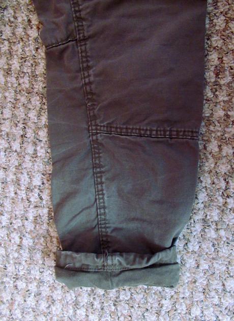 Zateplené / vyteplené khaki kalhoty h&m vel. 122, h&m,122