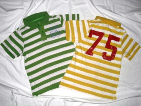 Bombastická pruhovaná trička s límečkem, 116