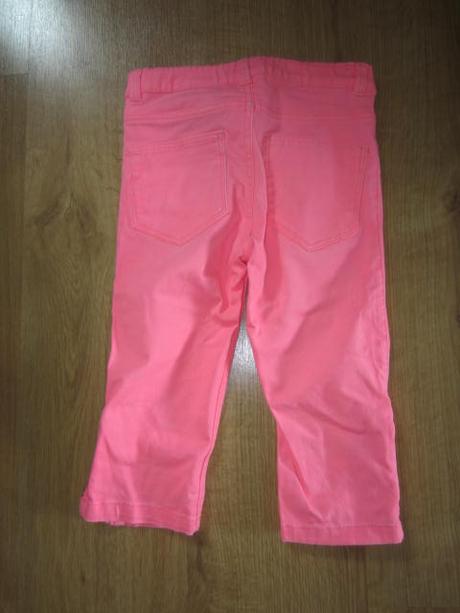Neonově růžové kraťasy, šortky, džínové, h&m,134