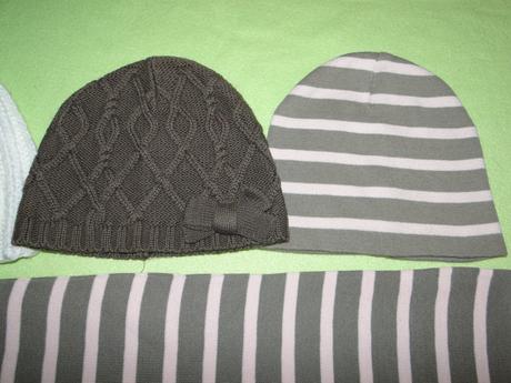 4ks - 3pack h&m 2x čepice + šála +1 čepice , h&m,116