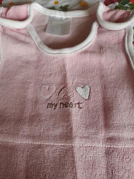 Růžové dupačky my heart na holčičku, 68
