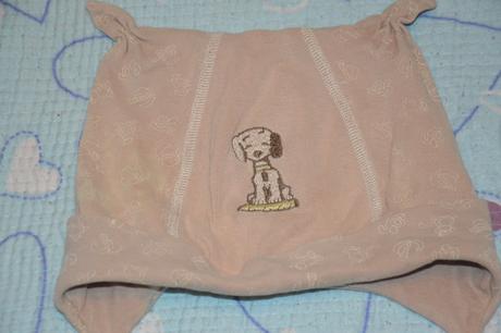 98 104 110 slabá čepice s pejskem, 104