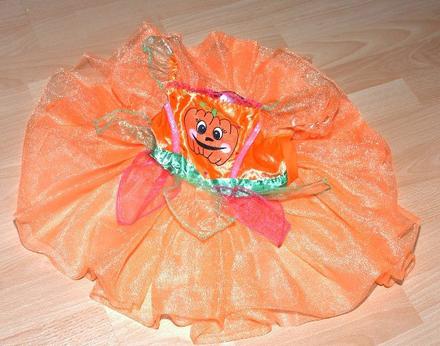 Karnevalové šaty kostým halloween dýňová víla, 