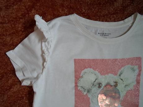 Bílé tričko triko krátký rukáv, reserved,152