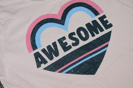 Růžové triko s třpytivým srdcem, velikost 146/152, kik,146