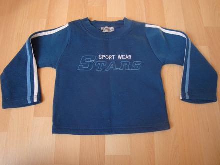 Mikina sportovní - modrá, vel. 92/98, 92