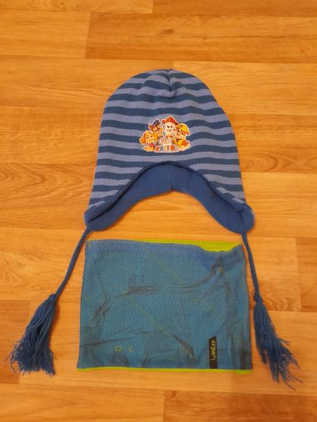 Čepice a nákrčník tlapková patrola, vel. 98-116, wedze,110