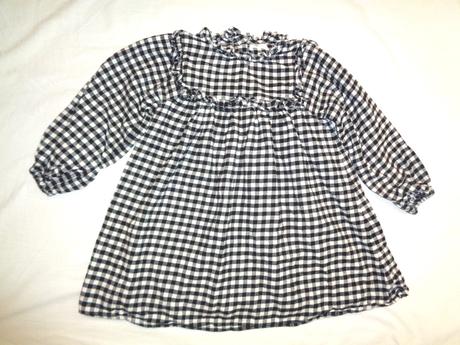 Krásné černobílé flanelové šaty, next,110