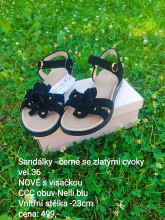 Sandálky -nové ,zn.ccc obuv,vel 36, nelli blu,36