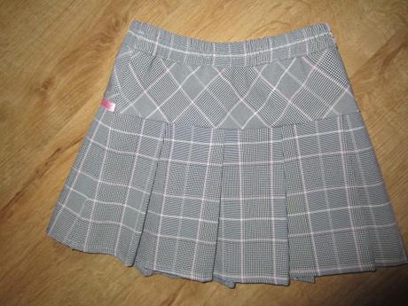 Károvaná sukýnka s růžovou stuhou, c&a,92