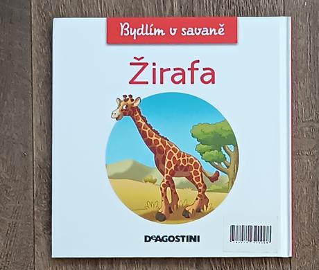 Knížka pro děti - žirafa - bydlím v savaně,
