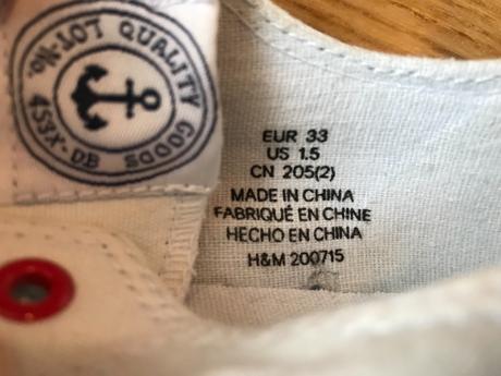 Tenisky kecky plátěnky, h&m,33