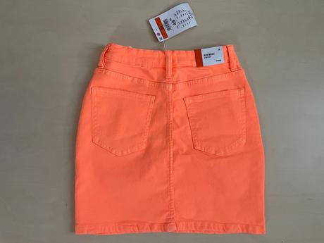 Nová oranž neon sukně, vel 34/xs, sinsay, sinsay,xs