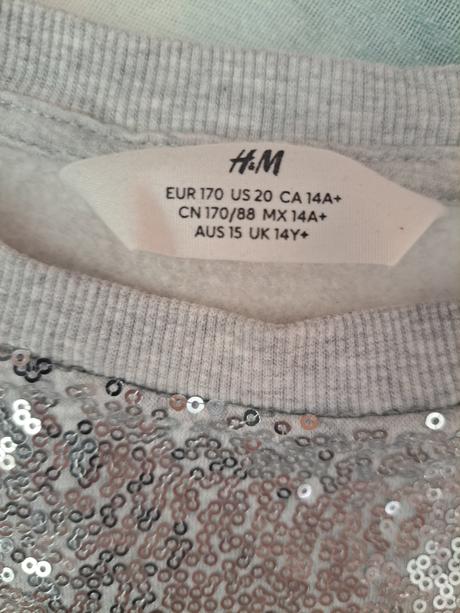 Mikina s flitry, h&m,170