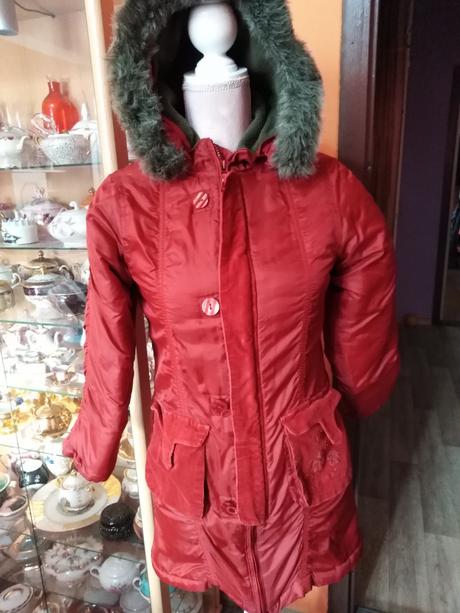 Teplý zimní dívčí kabát, 158