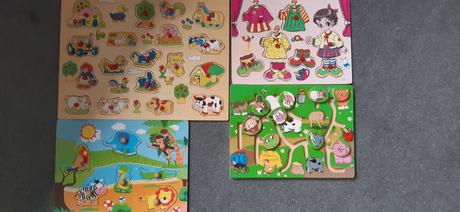 Dřevěné puzzle hezký stav, 