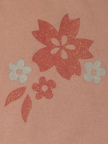 Růžová mikina s kytkou, f&f,110