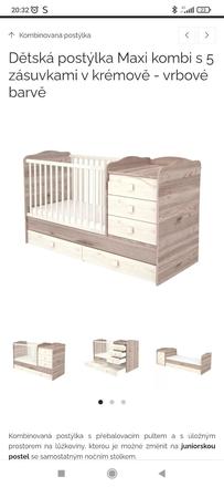 Postýlka rostoucí, šířka (cm): 75,délka (cm): 190