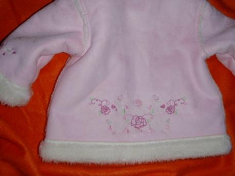 Luxus zimní vyšívaný růžový kabát z broušené kůže, ladybird,74