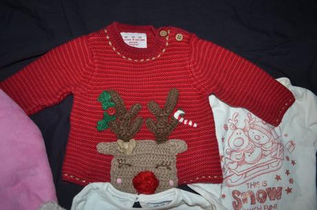 Zimní bunda/kožíšek.0-3 měs+ vánoční trička, ladybird,62