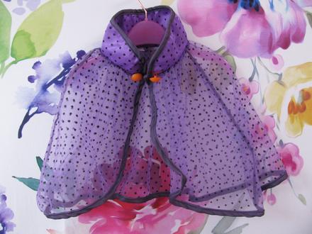 Karneval-tylová fialová pelerína pro princeznu,