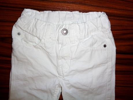 Luxusní bílé kalhoty - skinny, h&m,98