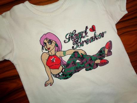 Pěkné smetanové tričko s holkou, 116