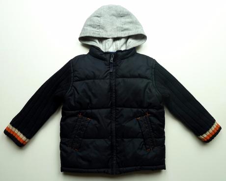 Prošívaná zimní bunda s pletenými rukávy vel. 98, cherokee,98