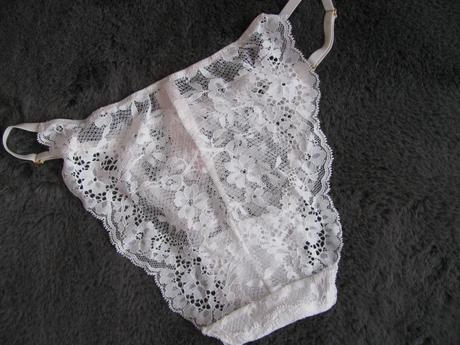 Bílé krajkové kalhotky v.s., victoria's secret,m