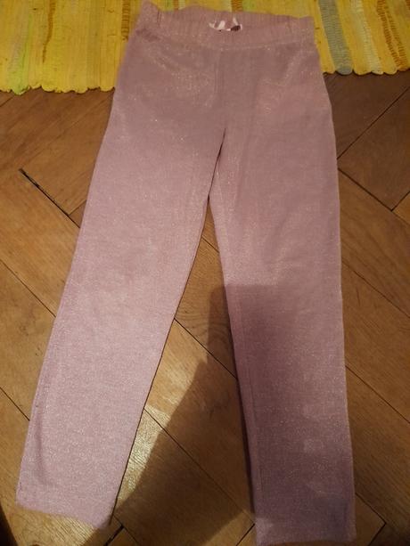 Kalhoty legínky třpytivé na holku, 86
