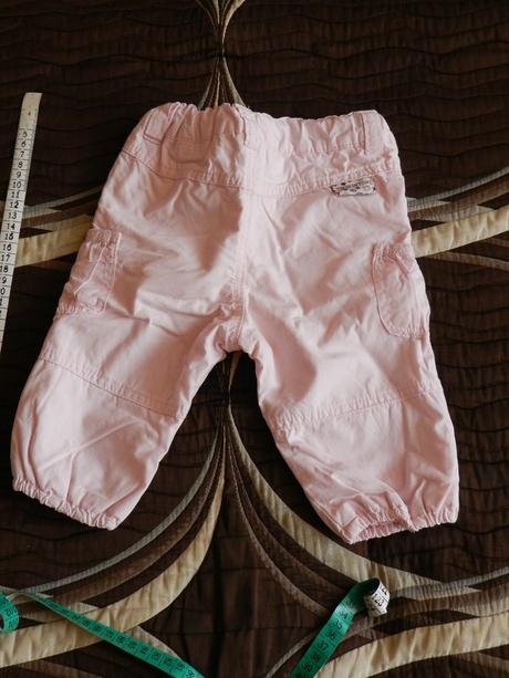 Kalhoty zateplené růžové, h&m,74
