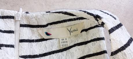 Bílé šaty s pruhy, vel. s, yumi,s