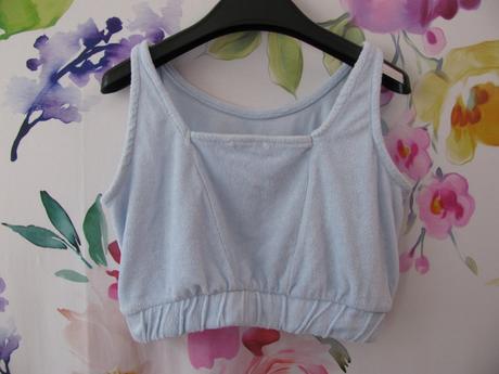 Letní modré crop top tričko reserved, reserved,146